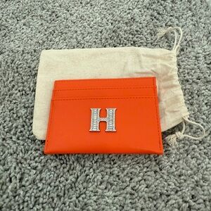 INSPIRED— Orange Card Holder with Silver H Logo
